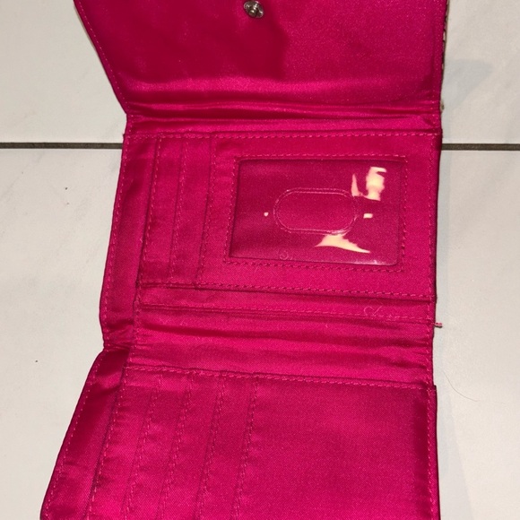 Vera Bradley Multicolor Floral Wallet with Pink Trim - Picture 2 of 4